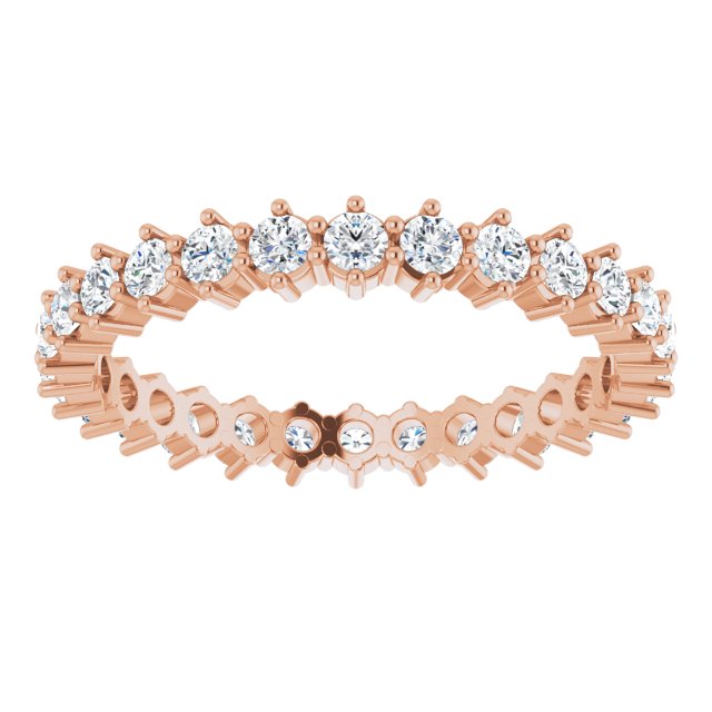 0.84 ct. Shared Prong Set Round Diamond Eternity Band-VIRABYANI